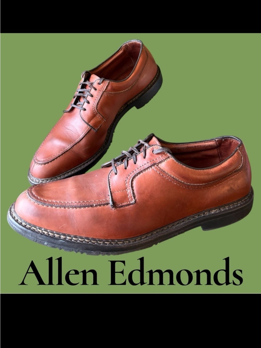 Allen Edmonds Men's “Wilbert” Brown Leather Oxfords. Size 12. Good preowned cond